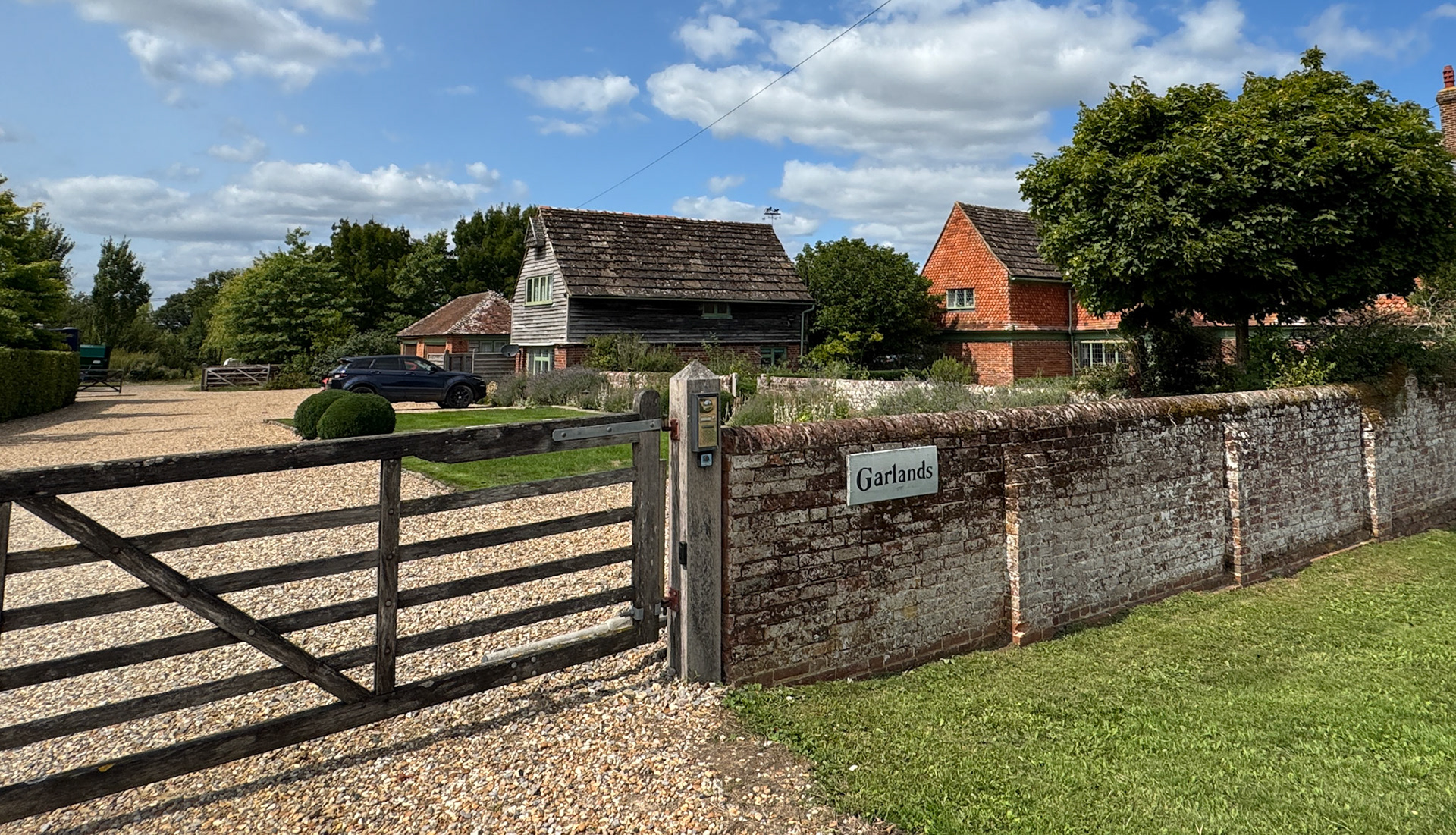 2025 August 05, Garlands, Rudgwick, Sussex - featured in Express Dairy film 'The Daily Round', 1955. (Express Dairy Tales collection)