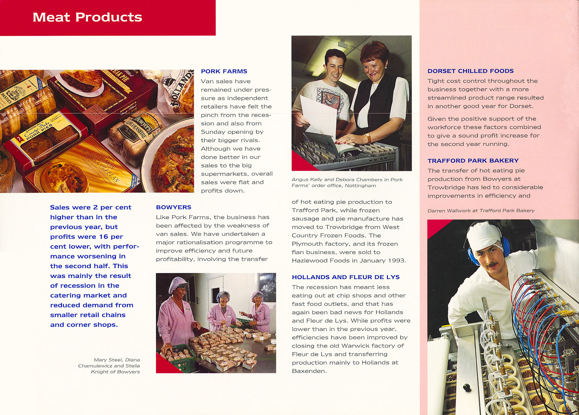 1993 Northern Foods Employee Report, following the purchase of Express and Eden Vale the previous financial year. (Express Dairy Tales Archive)