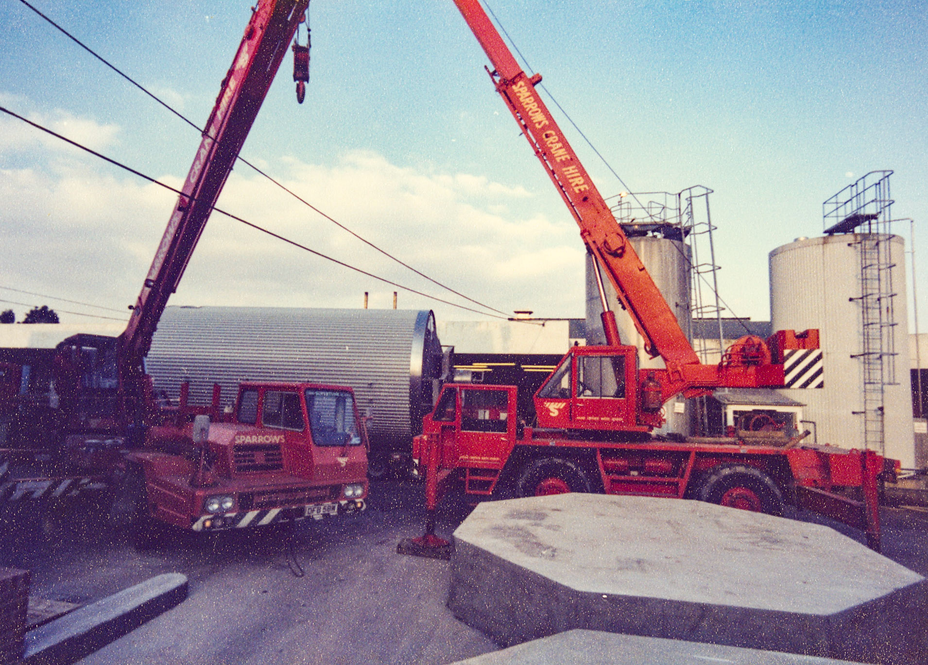 1980s Exeter Processing-silo and milk reception construction. (Pictures by Syd Johnston, presented by his son Ian via Teresa Heal)