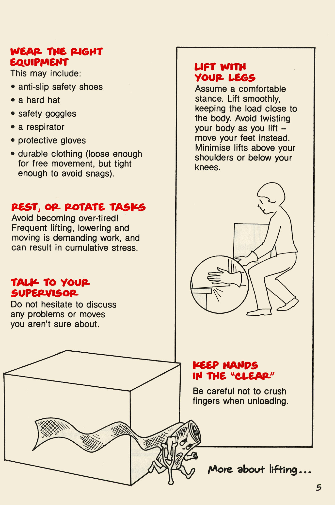 1997 Express/ Dale Farm 'Safe Manual Handling' booklet