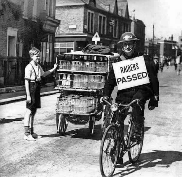 1940s milk round in wartime conditions. (Courtesy Vintage Britain)