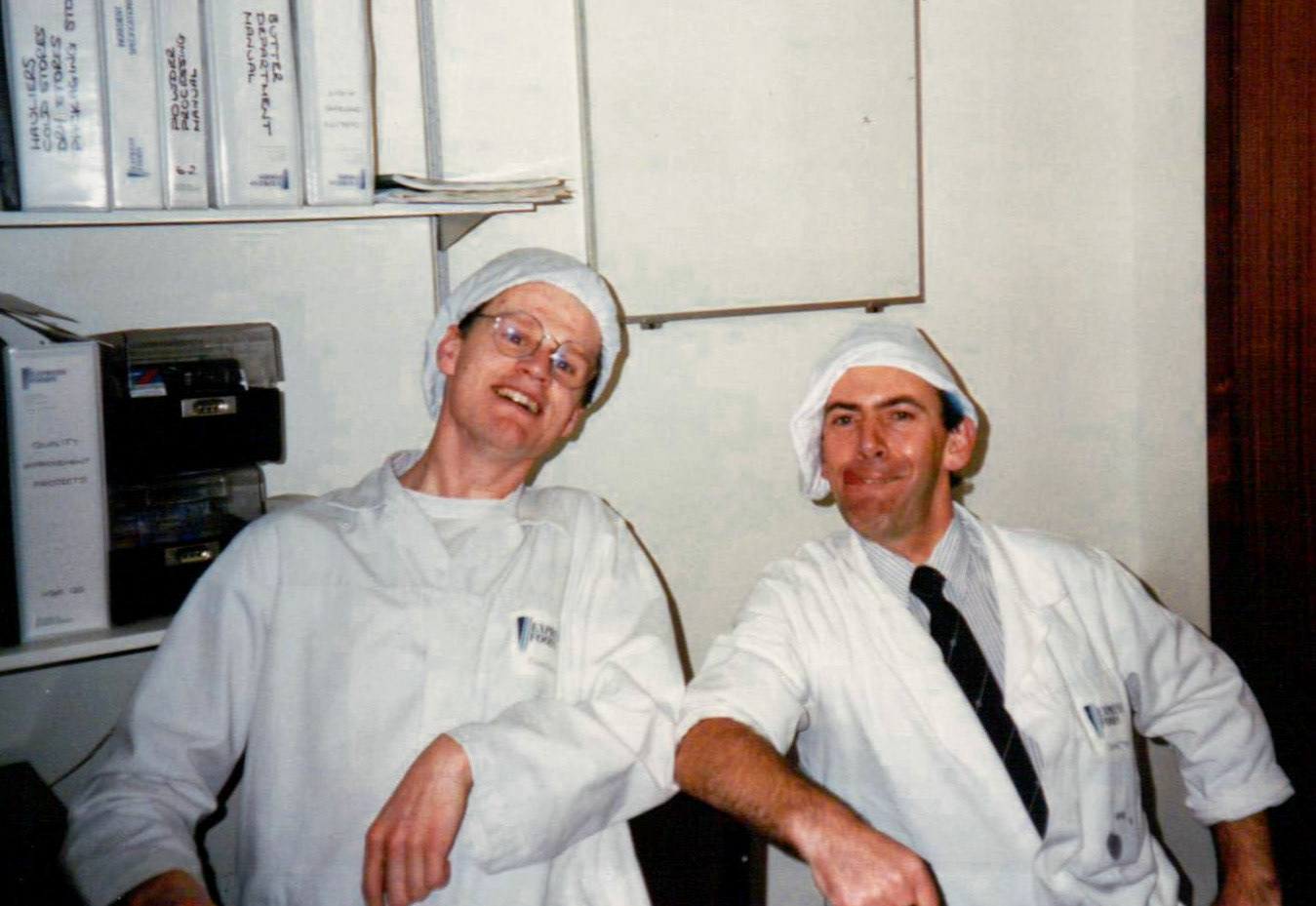 1991 Dave Ferry &amp; Derek Carter at Honiton prior to closure (Courtesy Wendy Hawker)