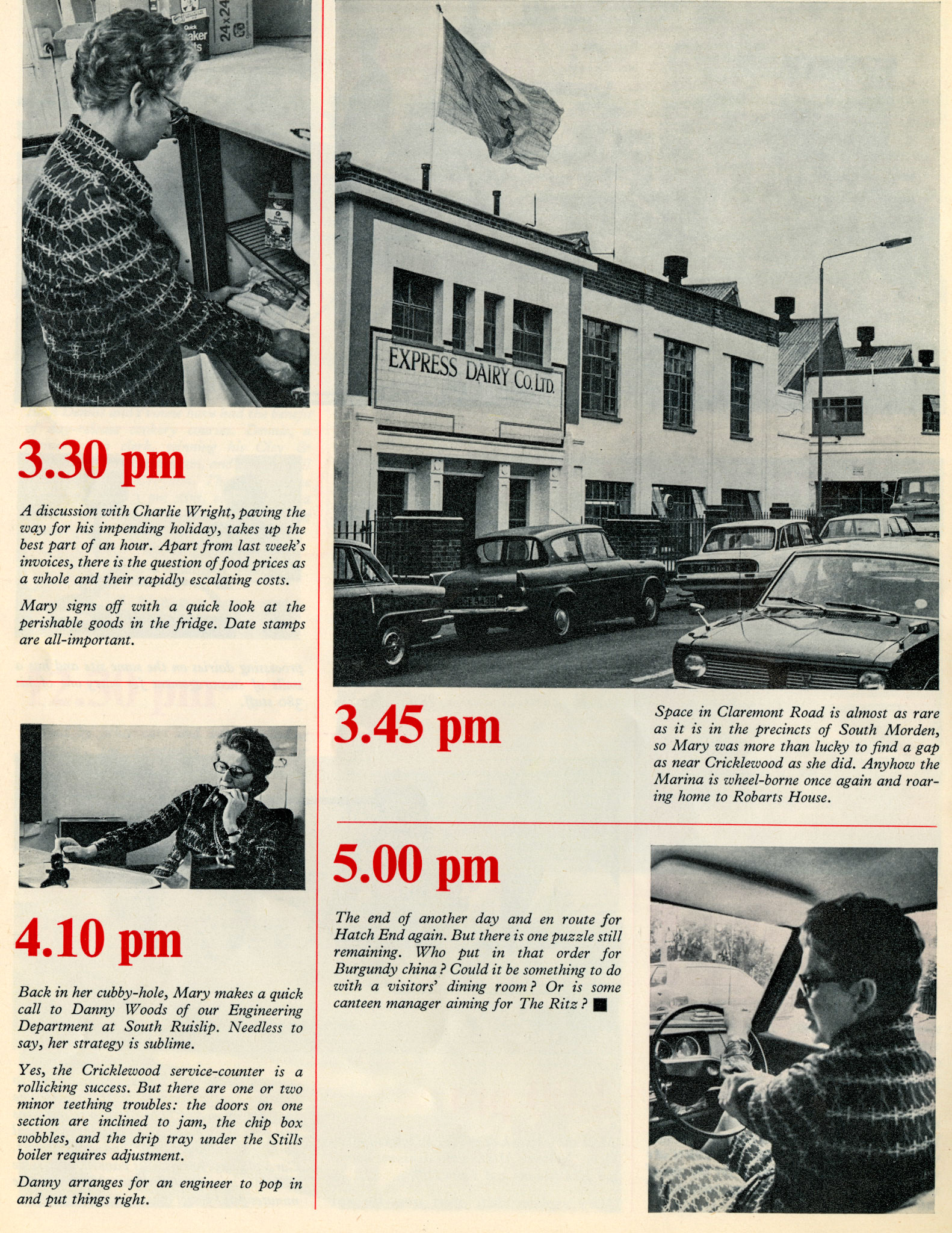 1975 Mary Reeves - Canteen Superintendant visits