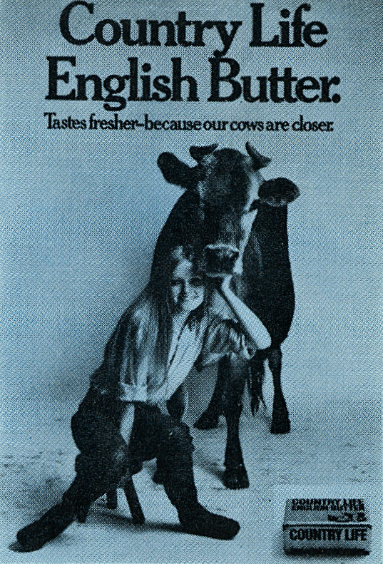 1970 One of three posters sponsored jointly by Express Dairy and other English butter producers (Courtesy Doreen Williams)