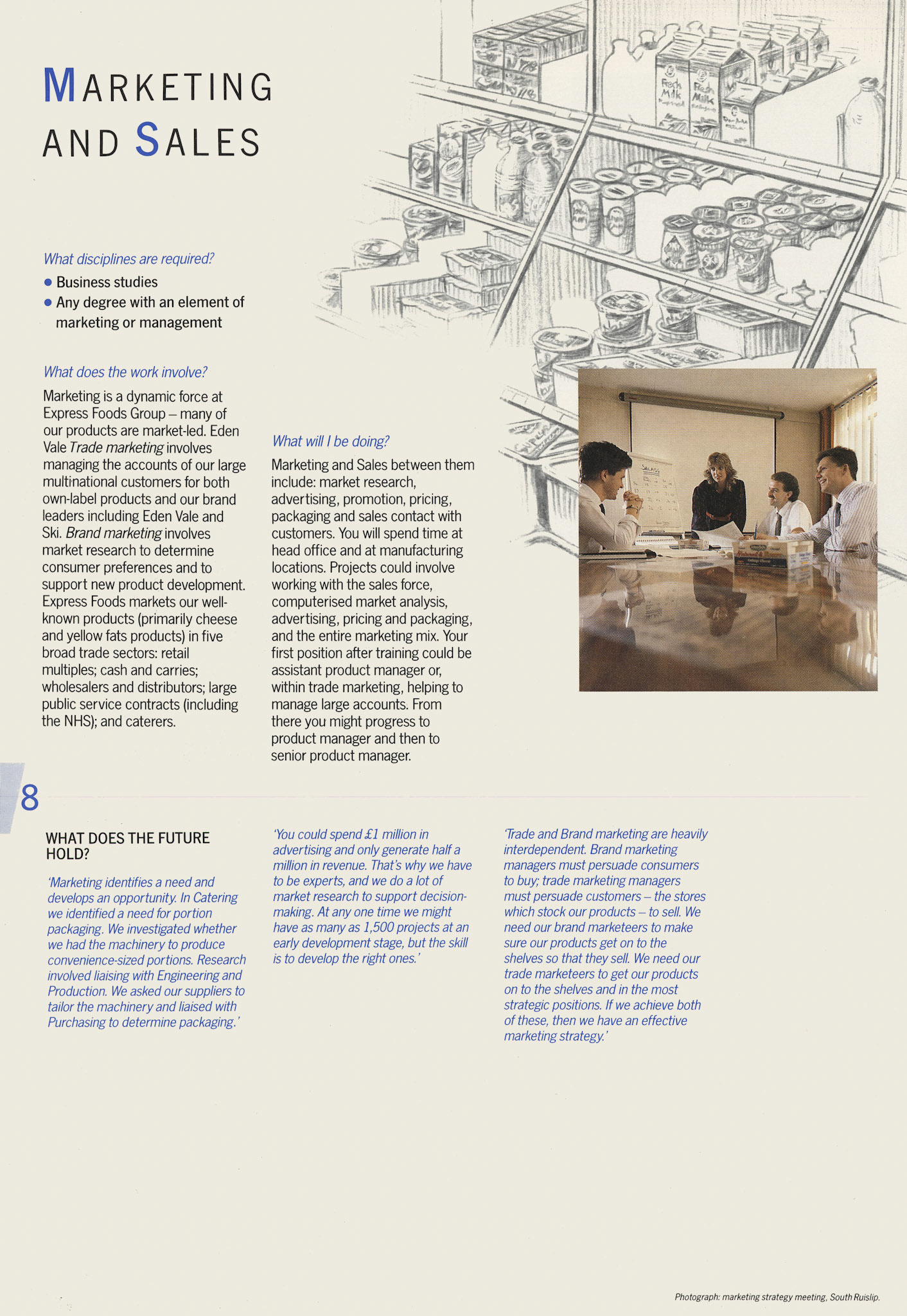 1987 Graduate Recruitment Brochure 'A New Perspective' Page 8. (Courtesy Soo Rose-Cook)