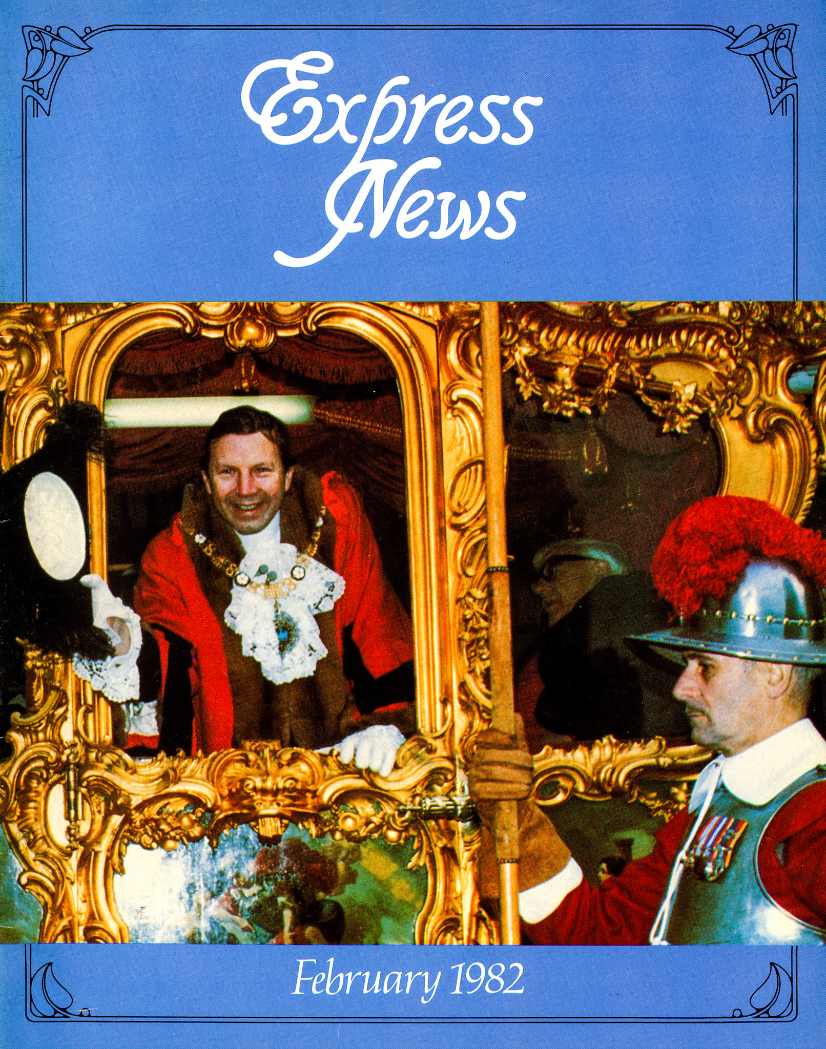 1982 Big day for the new Lord Mayor of London, Christopher Leaver, who was once an Express milkman