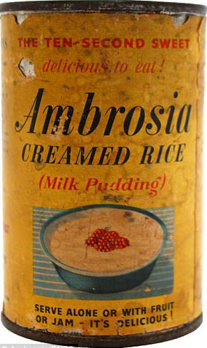 1936 Ambrosia Creamed Rice (Courtesy Daily Mail Centenary article)