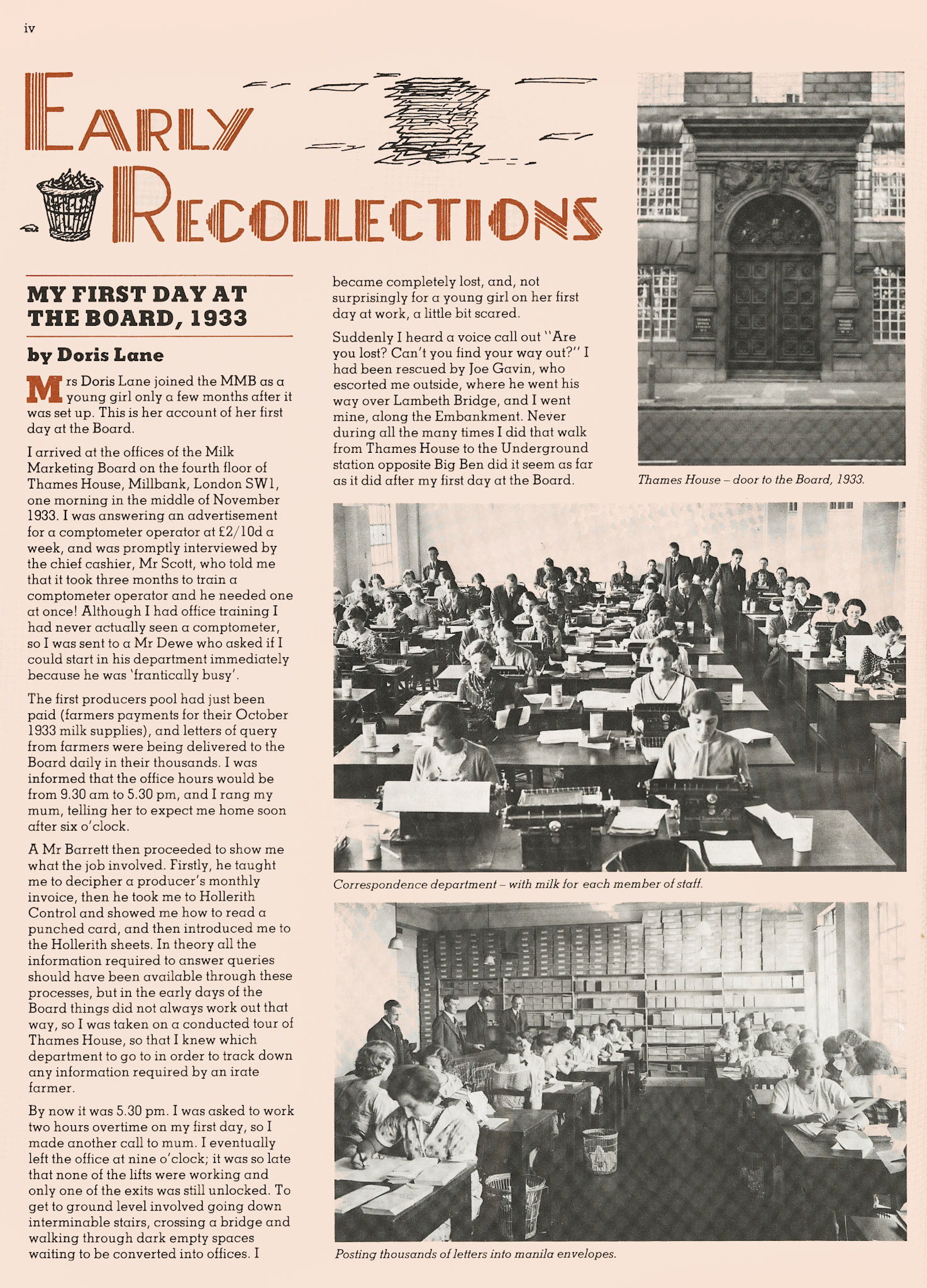 1983 Milmarbo Memories at 50 years (Insert in MMB Magazine, Sept-Oct, courtesy Andy Wallis)