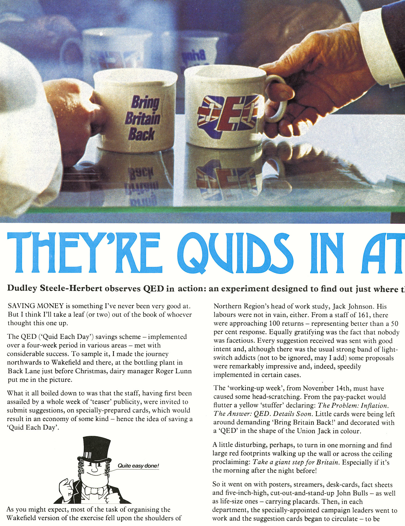 1978 Wakefield join in money-saving QED programme. (Express News Spring)