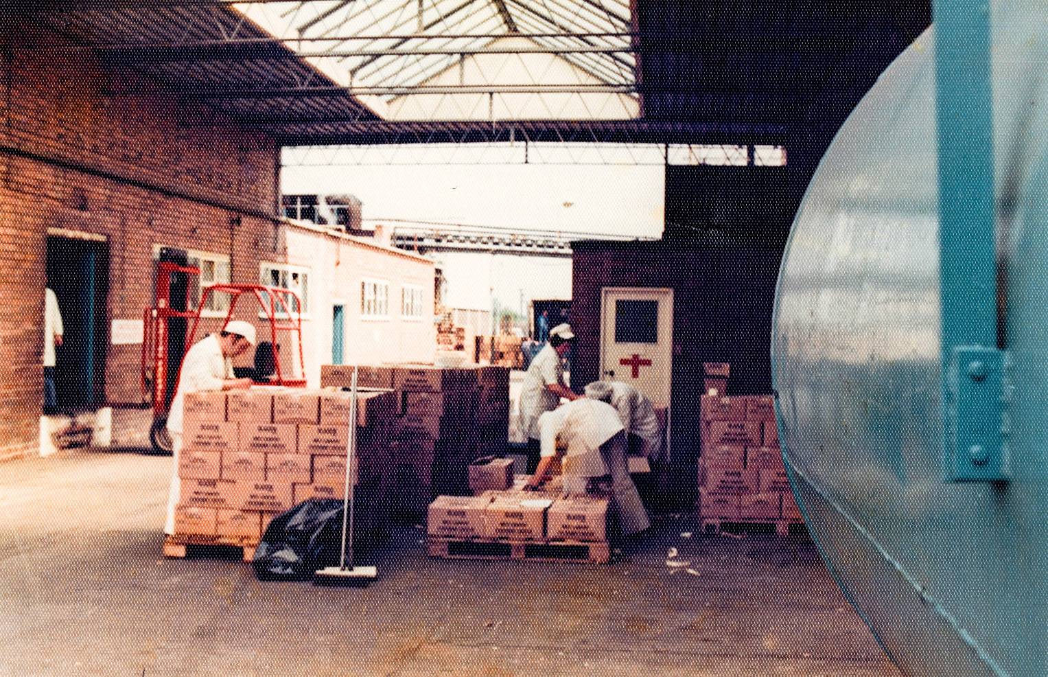 1970's Ben Samuels comments "Looks like there's been some kind of calamity outside the Cheese room!" (Joe Lyons Collection)