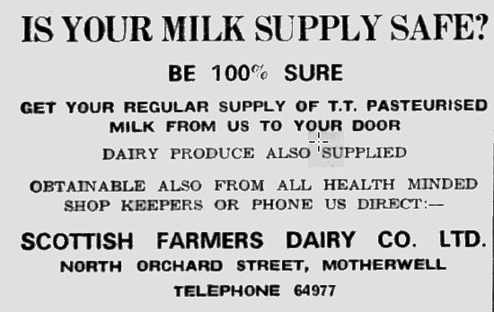 1971 Scottish Farmers in Motherwell advertisement. (Courtesy Motherwell Times - Friday 02 July)