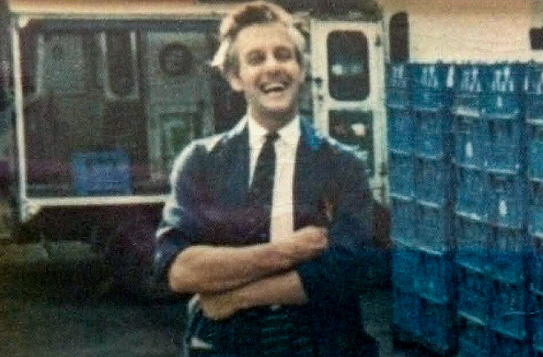 1980s? Carshalton Depot. Cheryl Morgan comments "Here's my late father-in-law, Frank Morgan. He was a milkman for 45 years, based in Shorts Road dairy. This photo was taken in the yard. He started as a very young man when deliveries were made by horse and cart. His beloved horse was called Nancy. Everyone in the Carshalton area knew Frank, a lovely, kind man and always happy to help. We still miss him very much ❤️" (Courtesy Cheryl Morgan)