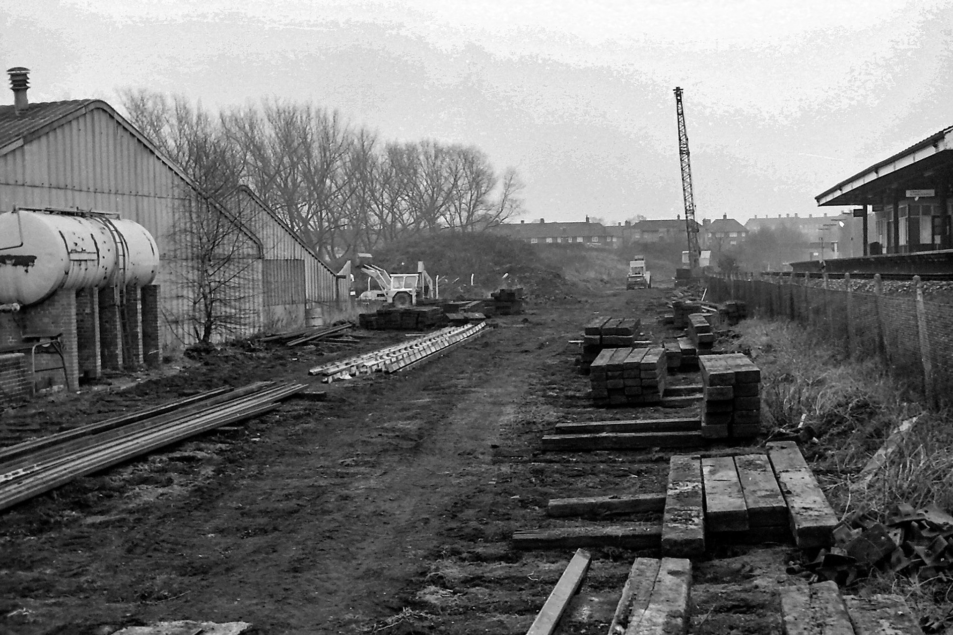 1979 South Morden rail siding and track removal. (Photographer Sam Jones)