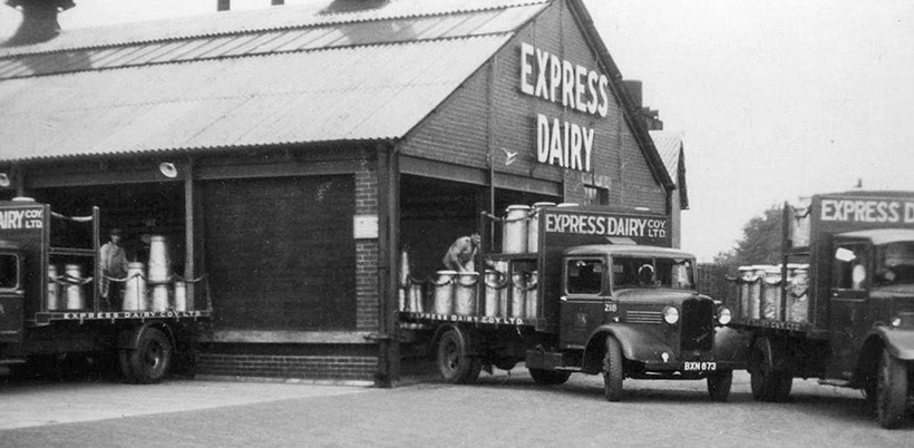 1936 Taken at the Appleby Creamery in June 1936, this image shows two Bedfords in company with a Leyland Cub. The Bedford WTL, fleet no 218, BXN 873, chassis no 874533, was supplied by Spurlings, and registered in April 1935. The cost, including the ‘in-house’ body, amounted to £300. On its final visit to the workshop in June 1943, chassis and body overhaul costs totalled £459. Remaining in the north, MOWT instructions to scrap the vehicle led to a visit to F Adams in Northallerton, on 26/6/45, with £35 changing hands. (Courtesy The Express Dairy Motorised Fleet, Allan Bedford, Heritage Machines)