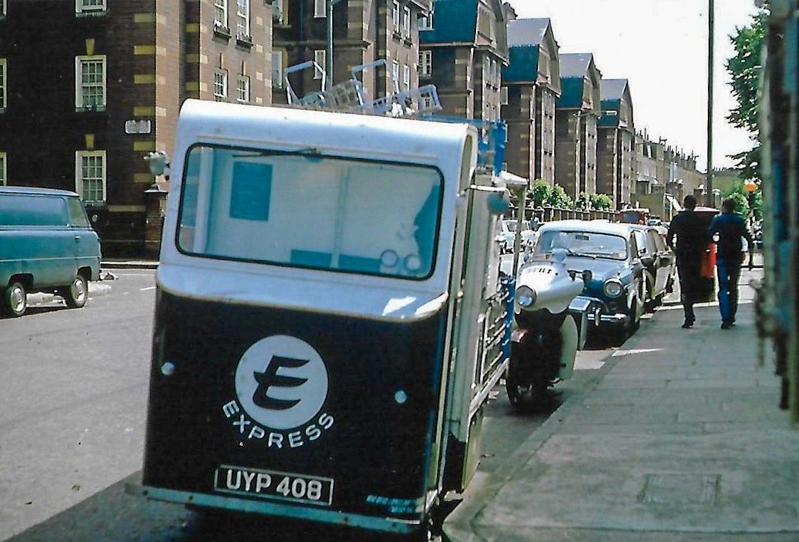 1970's? Rider Pram Reg: UYP 408, in Highbury (Courtesy Michael Aldread)