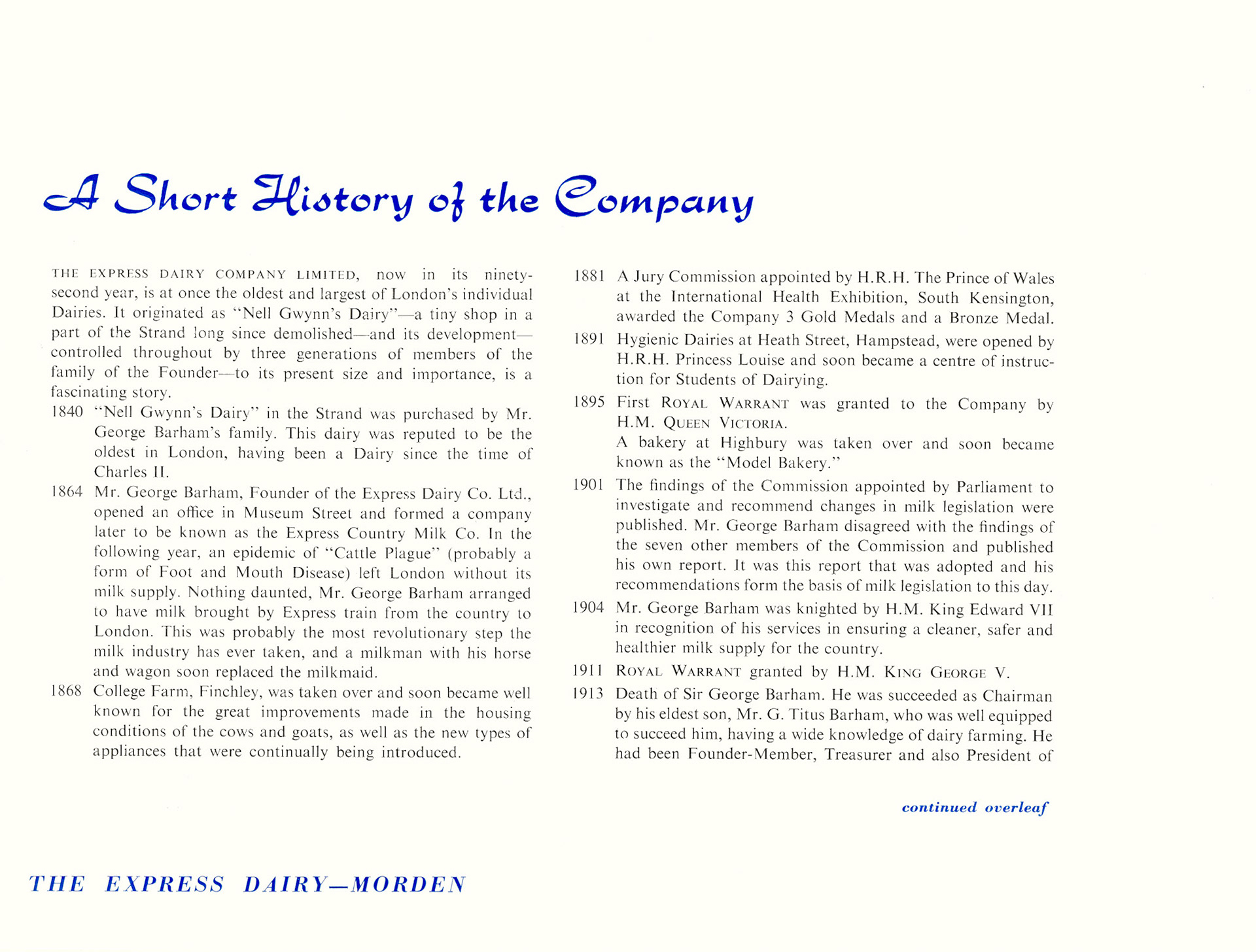 1955 South Morden Official Opening Brochure (Courtesy Paul Luke)