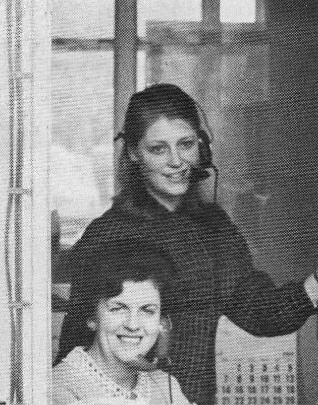 1969 From the house magazine of Cadbury Schweppes who had just acquired Goldhanger Fruit Farms. "Telephonist Helen Ponder (bottom), the voice of Goldhanger Fruit Farms, with her assistant, Carole Wright." Rita Frost comments "I did this job for a while, about 1961. It was very busy... Tolleshunt D'Arcy 331." (Courtesy Lee Morrison)