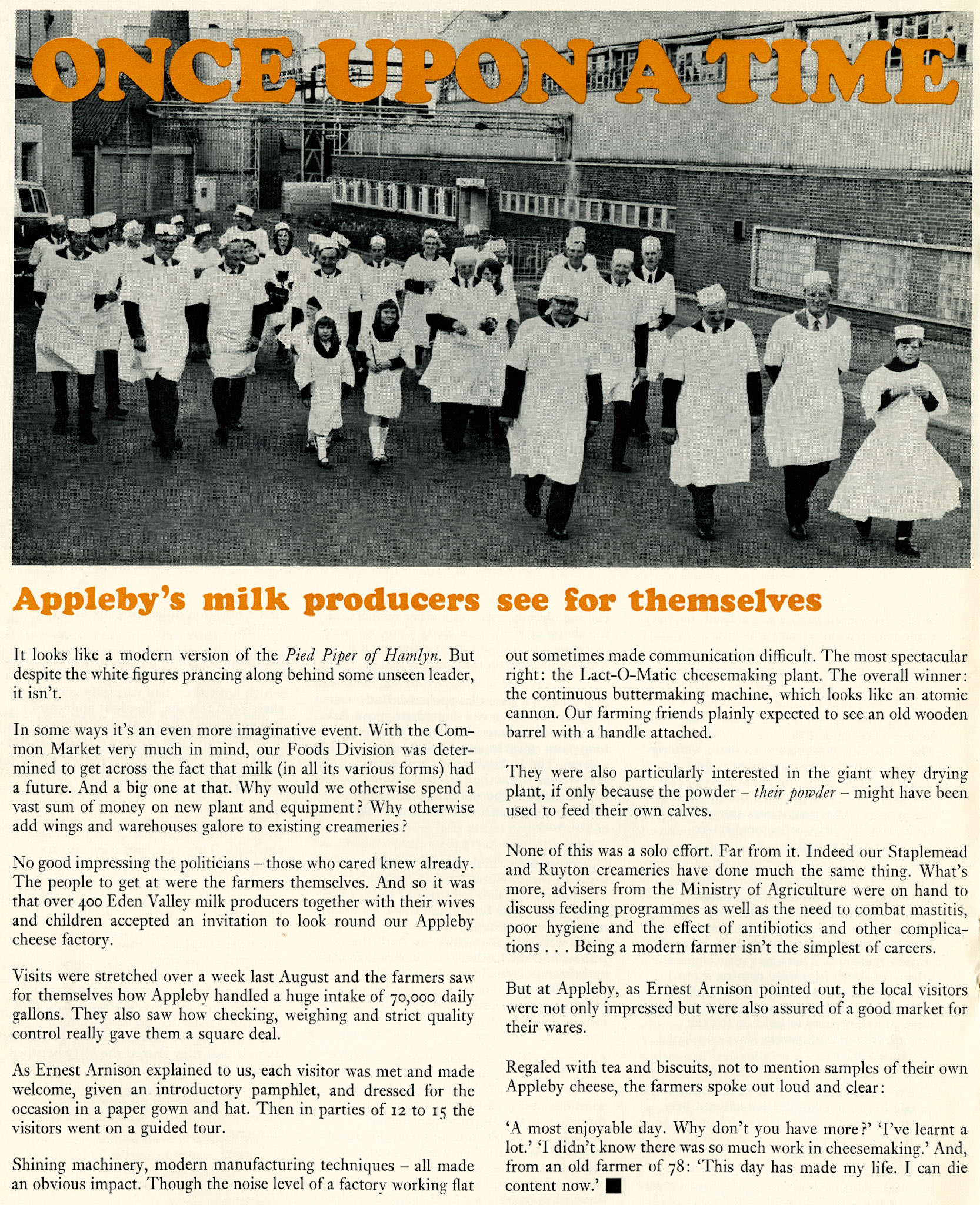 1972 Milk producers visit Appleby Creamery