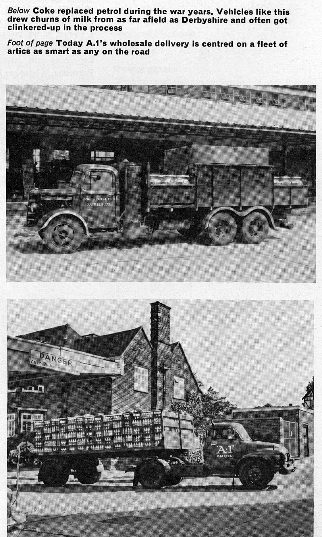 1967 Vehicle fleet when A1 Dairies joined Express