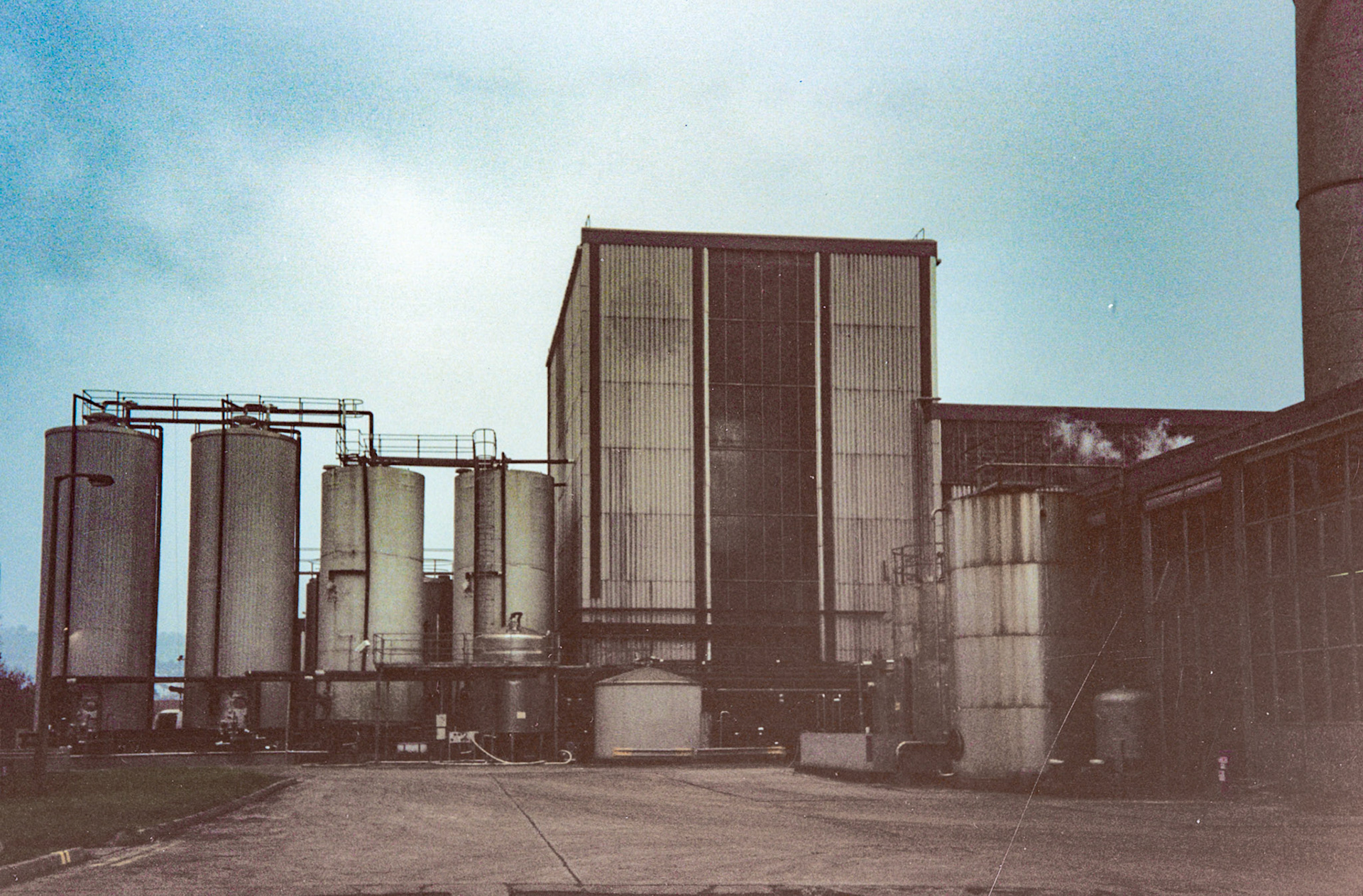 1991 Honiton, December: Silos and tower. (Courtesy Wendy Hawker)