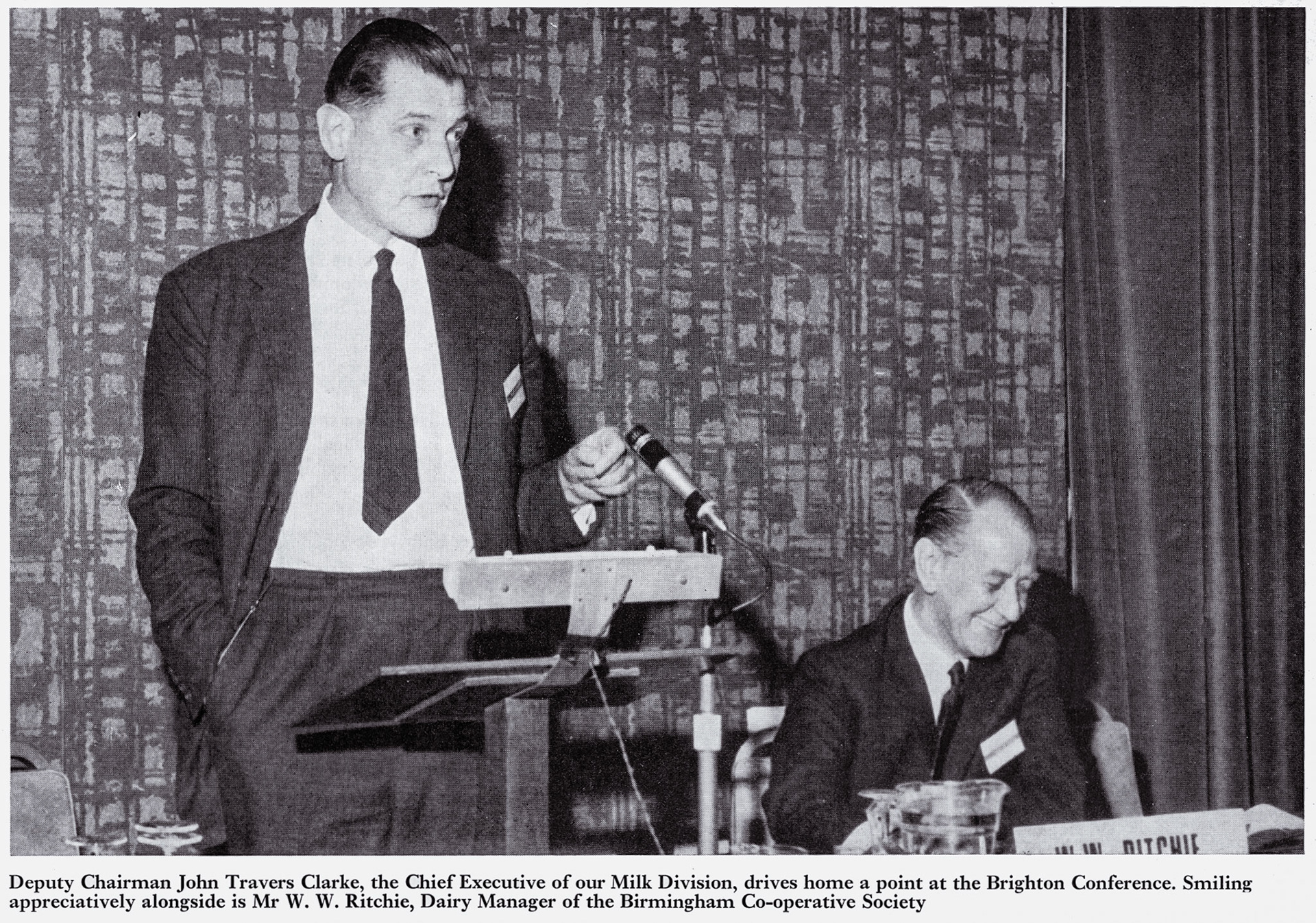 1971 John Travers Clarke at the Brighton Conference of the Milk Distributive Council (Courtesy Doreen Williams)