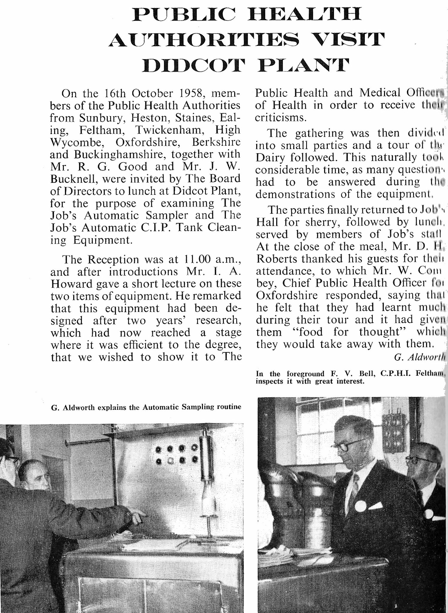 1958 December-Public Health visit to Didcot. (Courtesy Book of Job, Roberts Foundation)