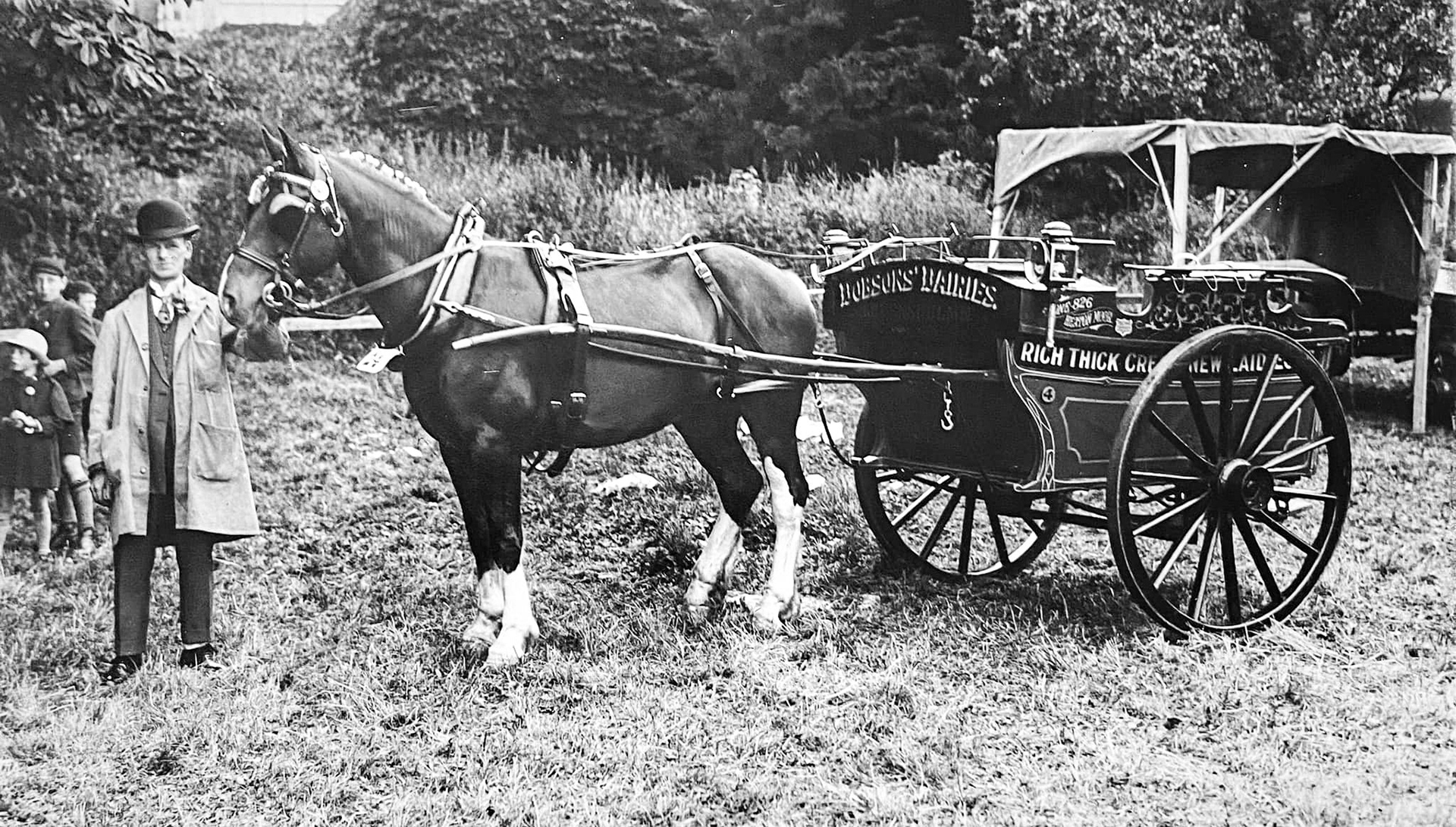 Dobson's Dairies, Levenshulme. Harry Whalley commented "My grandad and dad worked for Dobson's Dairies in Levenshume" (Courtesy Harry Whalley)