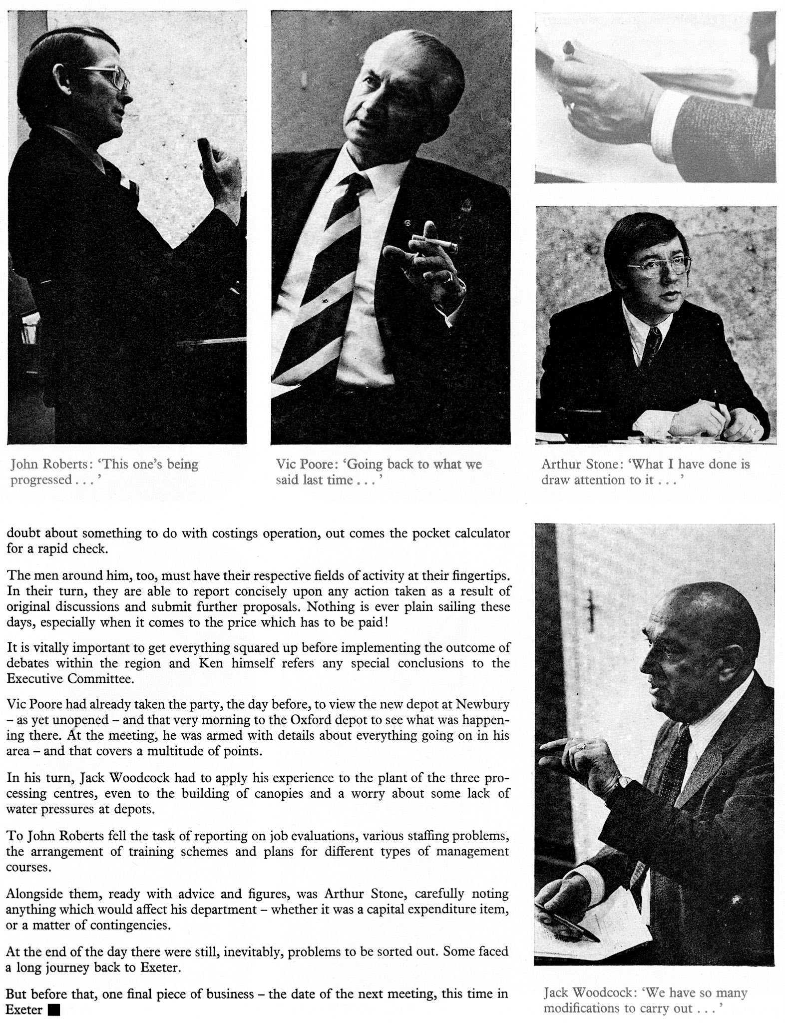 1975 Didcot Managment Meeting
