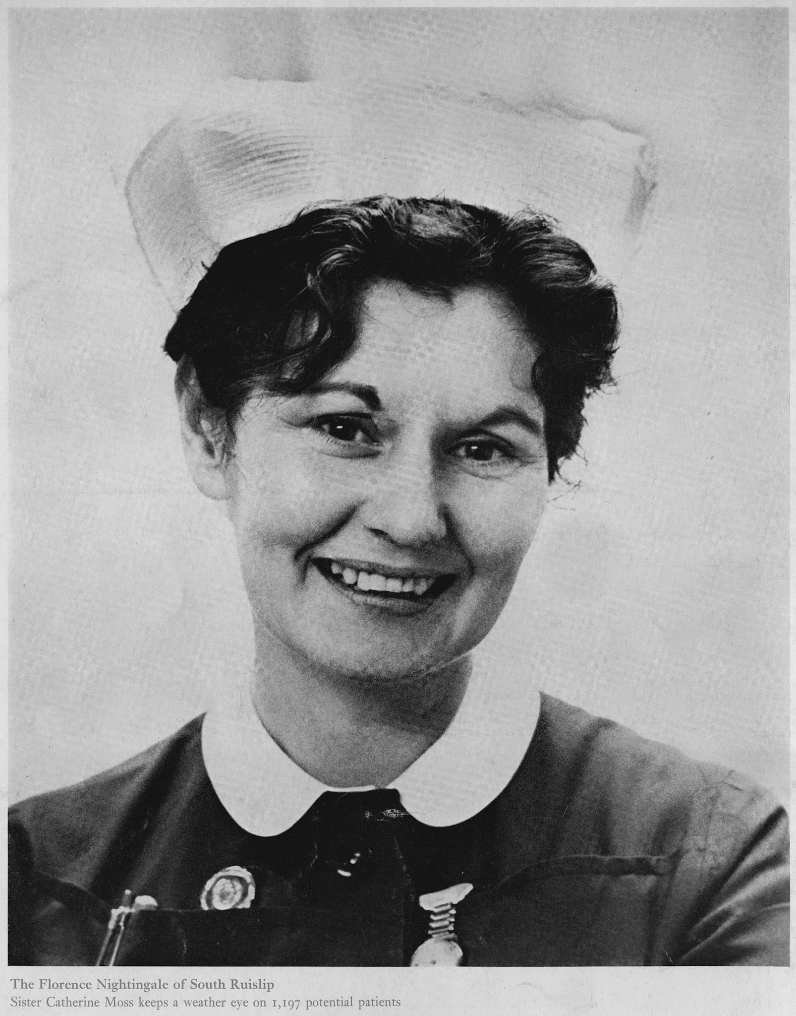 1970 Sister Catherine Moss at South Ruislip medical centre (Courtesy Doreen Williams)