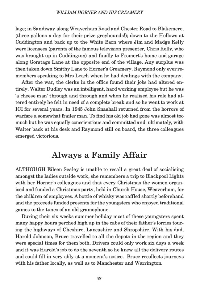 William Horner and his Creamery, Jill King