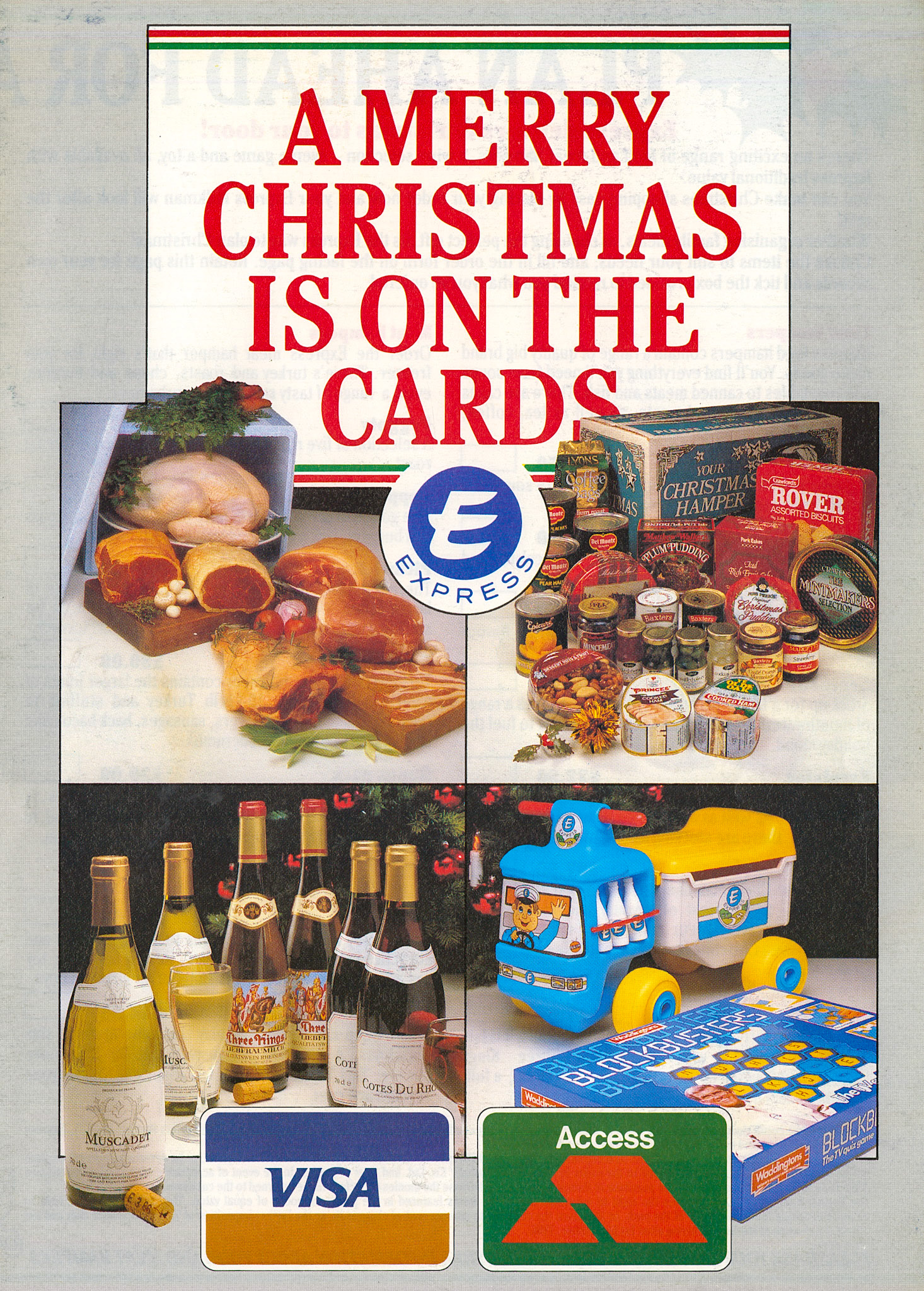 1986 Christmas Hampers leaflet (Courtesy Paul Luke)