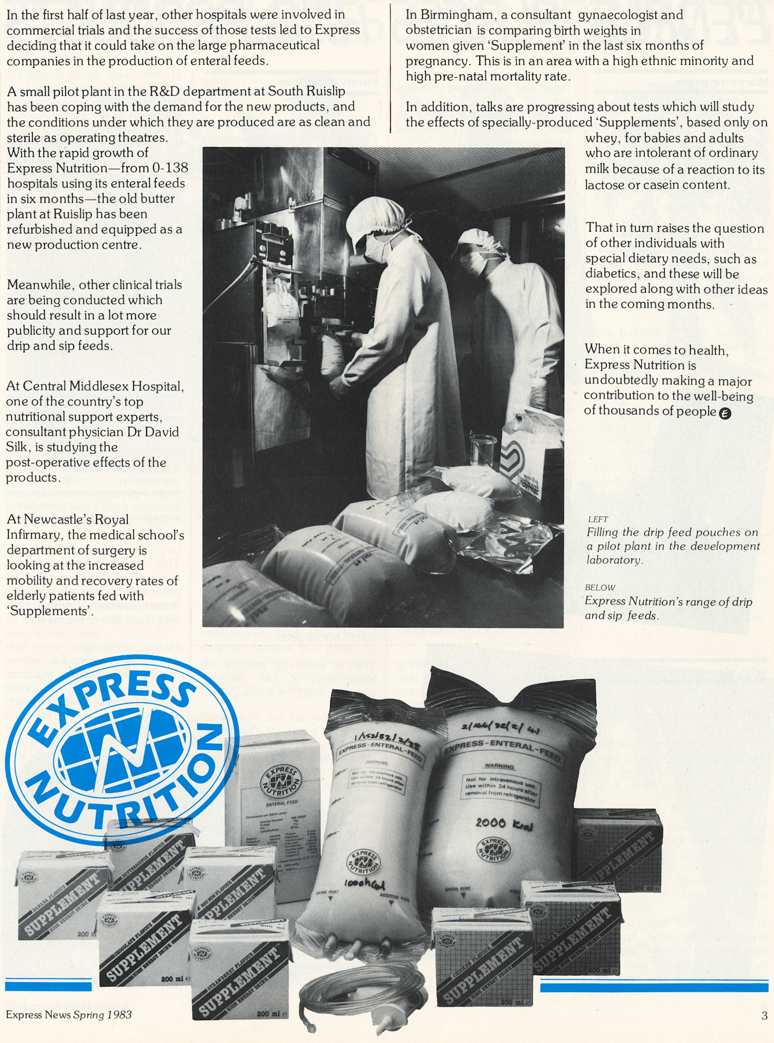 1983 Express Nutrition, based at South Ruislip