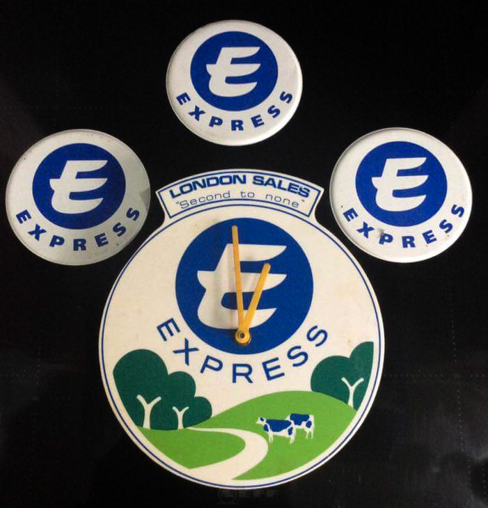 1980's Express Badges and Clock  (Courtesy Michael Aldread)
