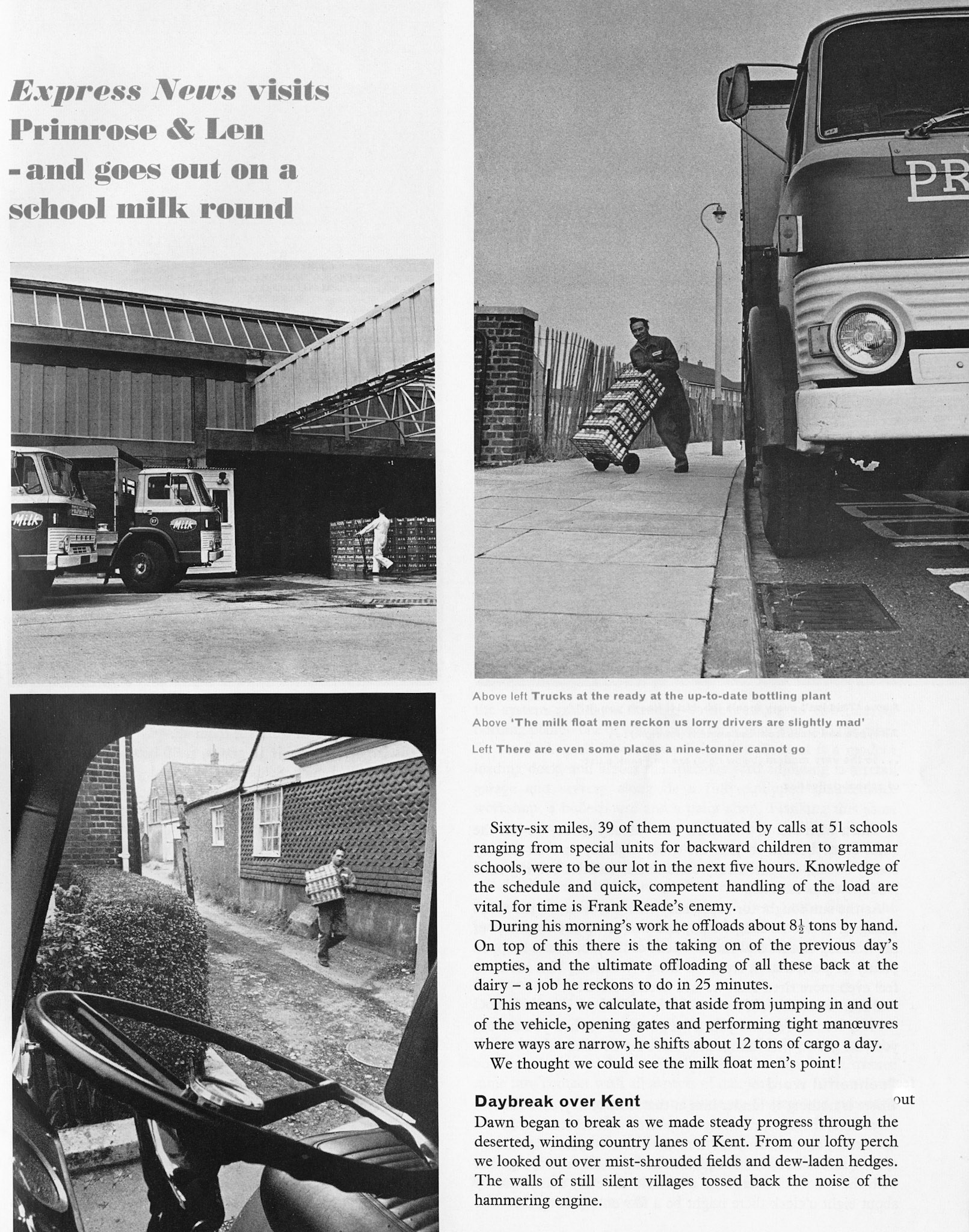 1968 Delivery trip from Primrose and Len, Maidstone with driver Frank Reade