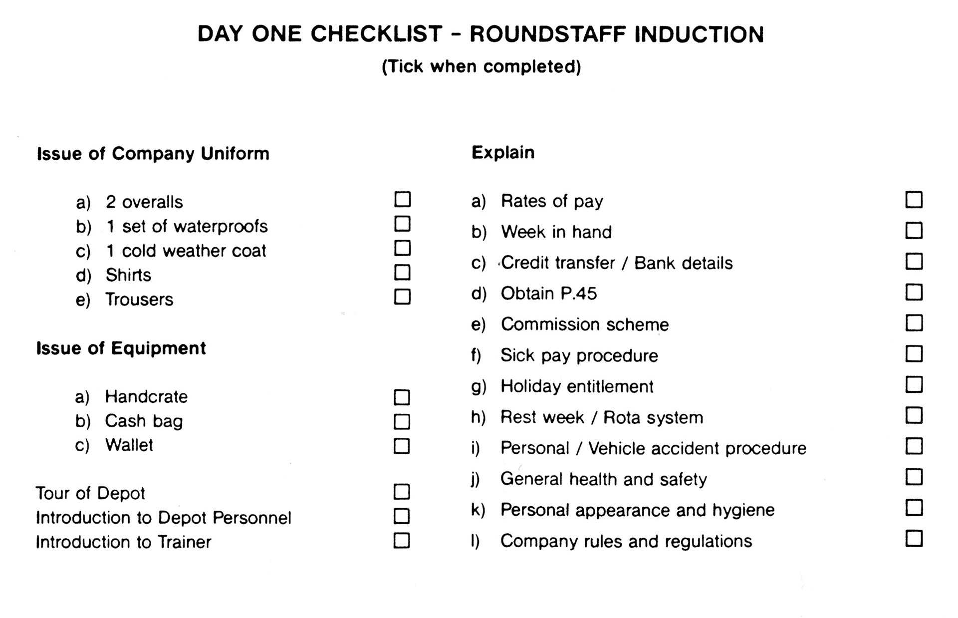 1990's Express/ Dale Farm Rounds Training Manual (Express Dairy Tales)
