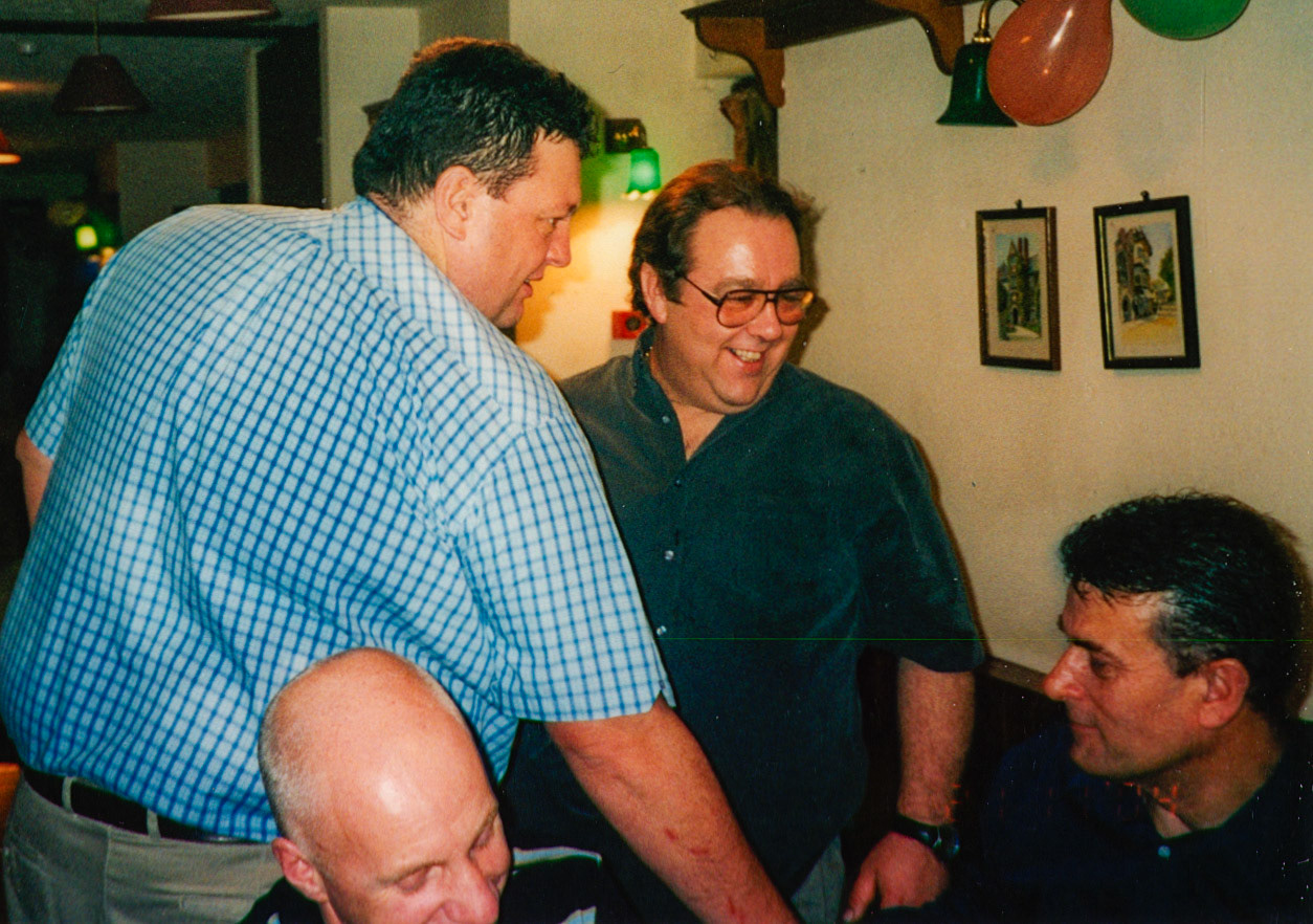 1980's Exeter. Jimmy Heal, Paul Ditchburn, Frank Pile, Steve  Evans (Courtesy Phillip Budd)