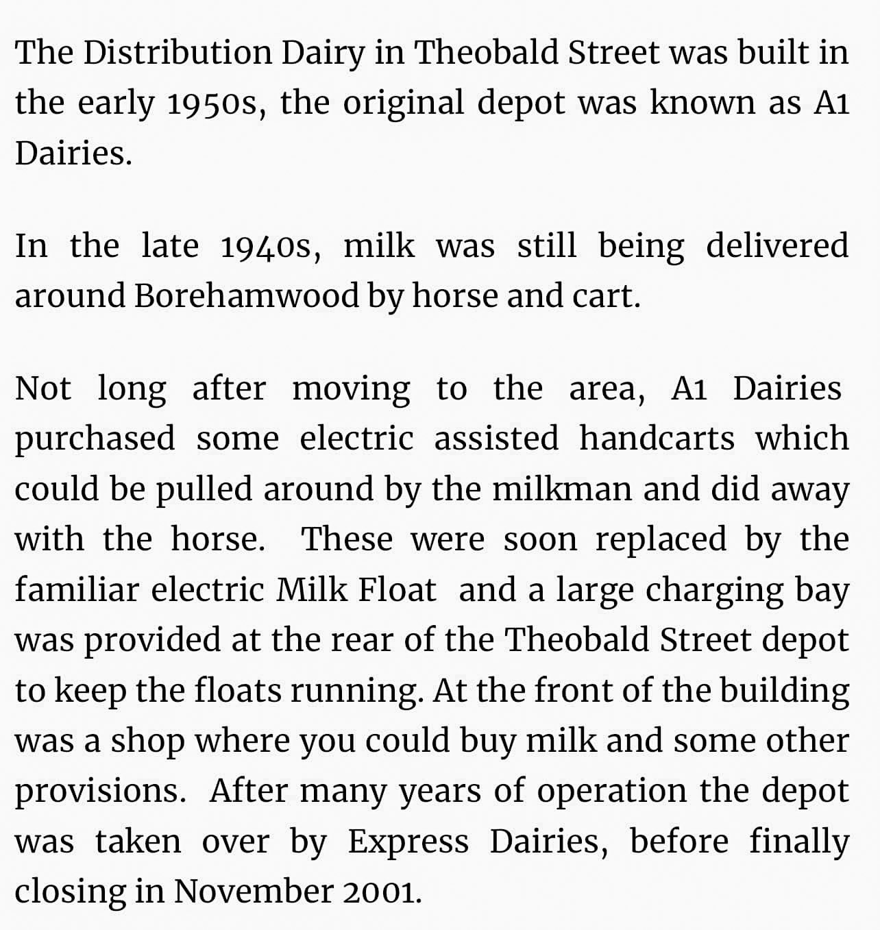 A1 Dairies History (Courtesy Paul Simm)