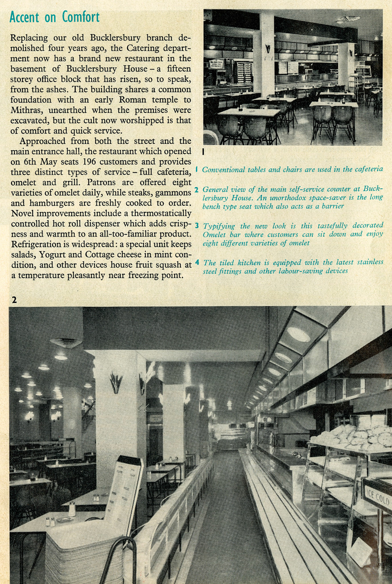 1958 New Bucklersbury Restaurant (near Bank station in London)