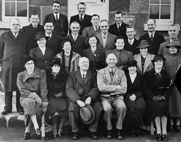 1950s Ruyton Creamery staff. (Courtesy Derek Hughes-Beddoes, Ruyton Revisited FB Group)