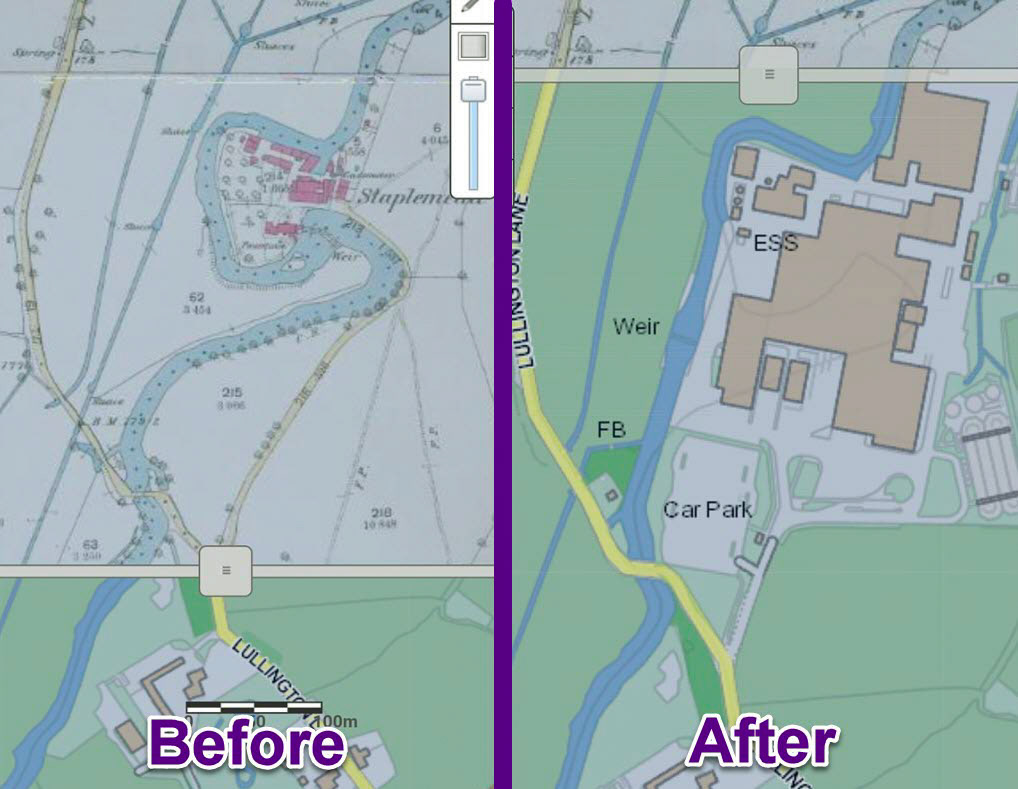1972 River Frome River Diversion Before and After (Courtesy Dan Rowe)