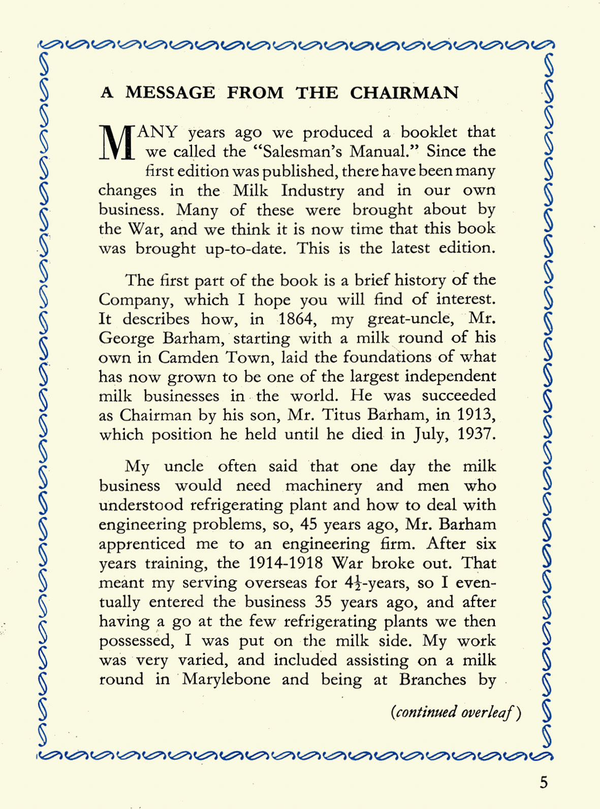 1956 Express Salesman's Manual, Fourth Edition published 1954, presented to Roger Gillard, Orpington Depot