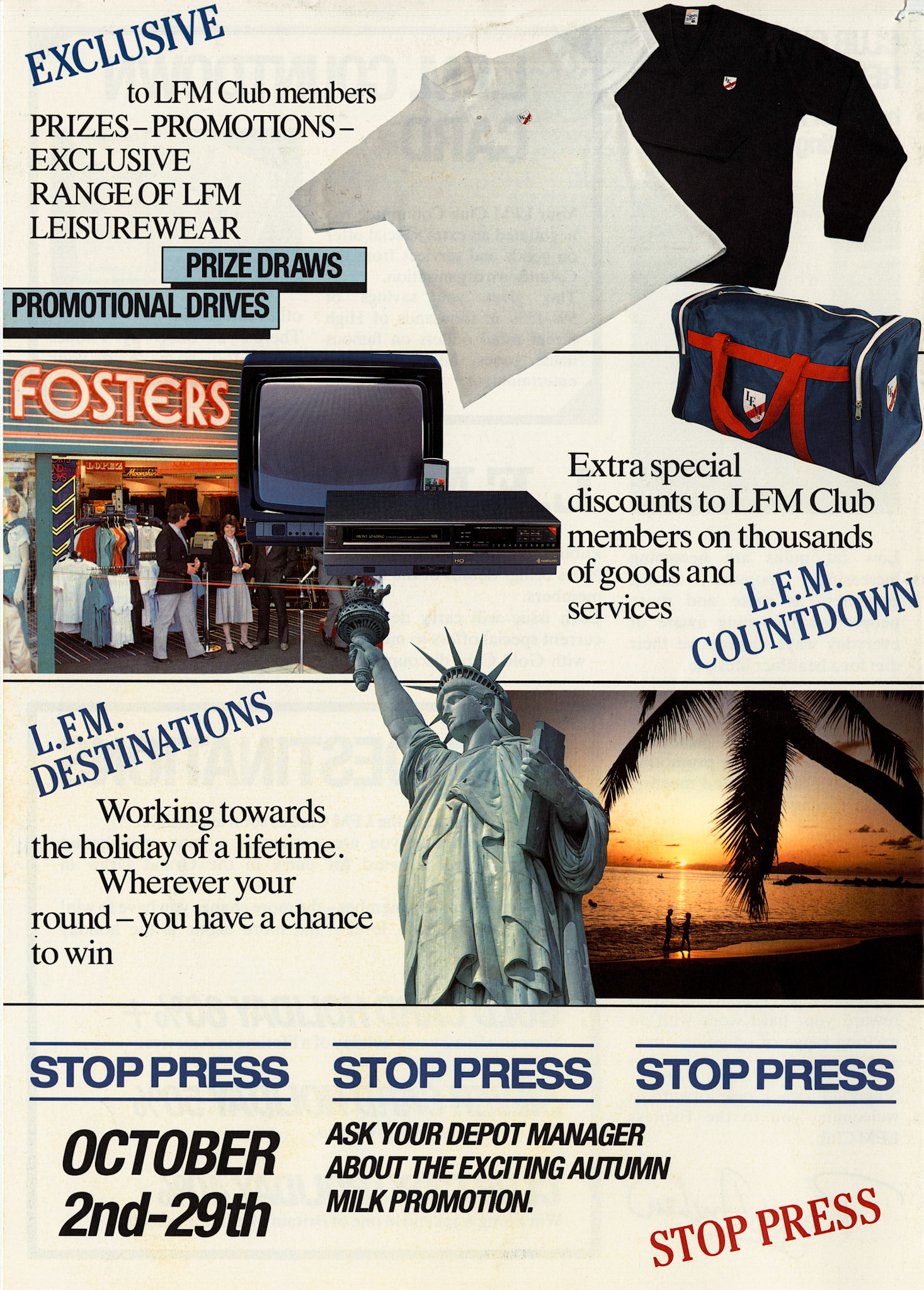 1988 Low Fat Milk promotion launched (Courtesy Michael Aldread)