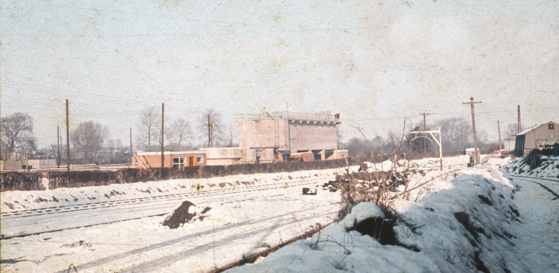 Minsterley rail siding in the snow? (Joe Lyons 35mm slides)