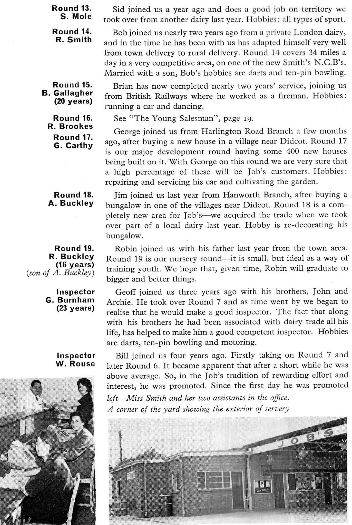 1964 Didcot Retail Depot. (From Book of Job House Magazine, Summer)