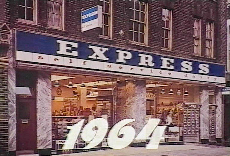 1964 Express had built up a chain of 32 supermarket stores, the second largest chain in the country. (Express 125 Years video still)