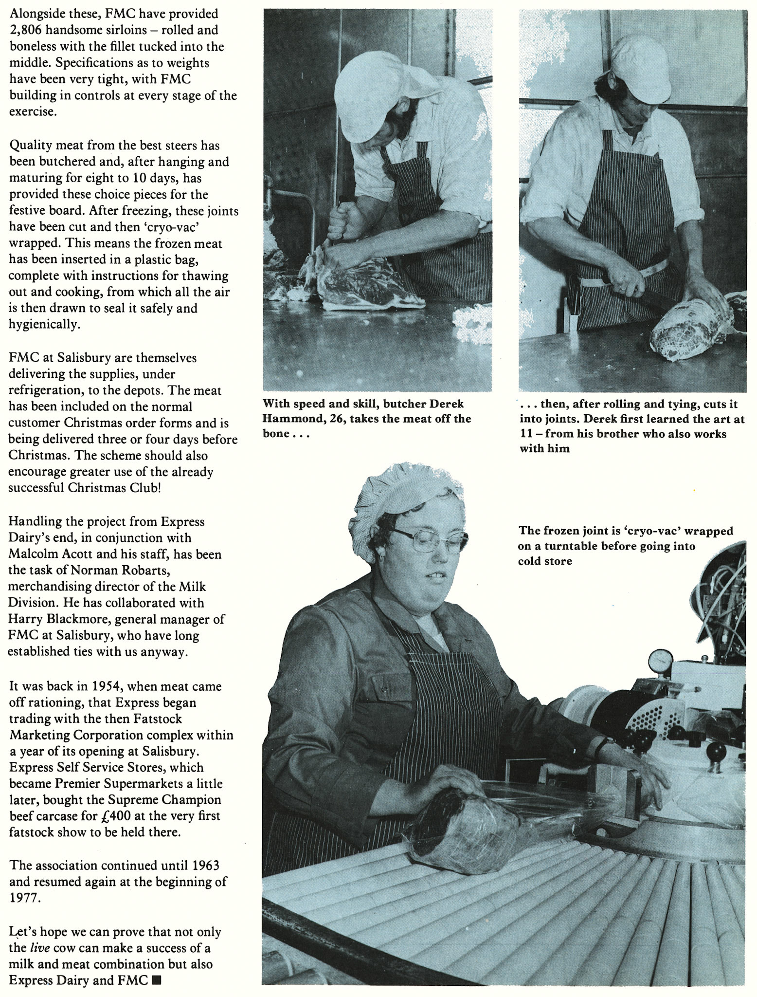 1977 Express partner with FMC Meats to offer beef sirloin to customers for Christmas. (Express News Christmas)