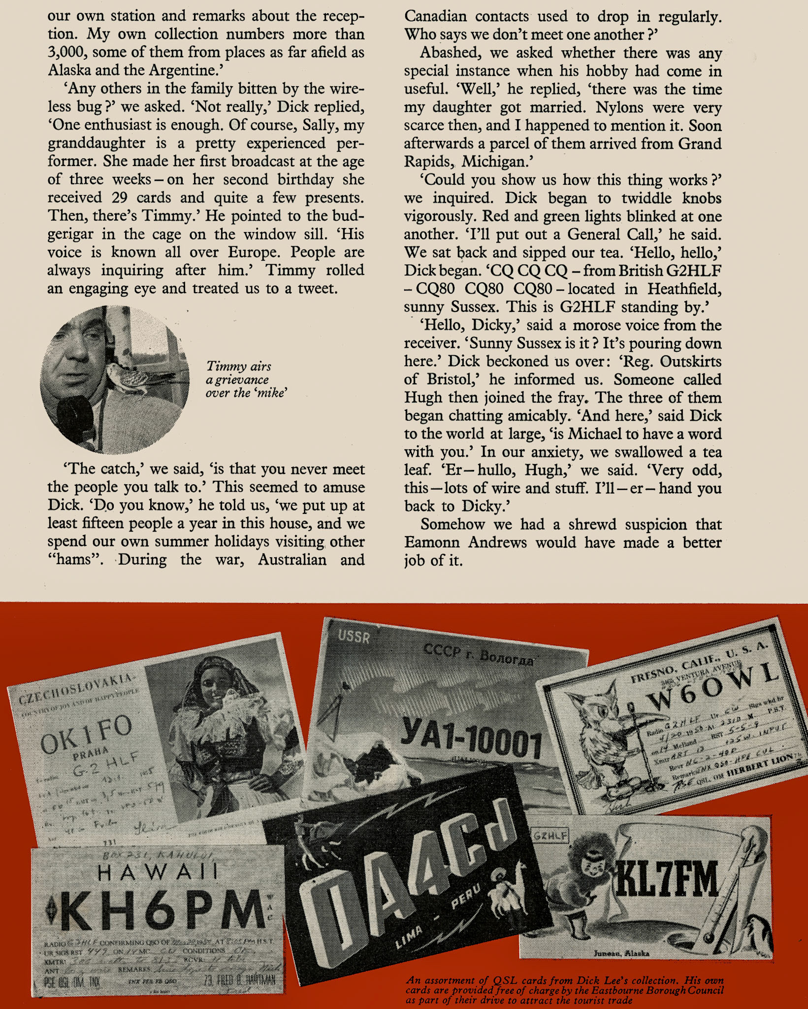 1956 Horam driver Dick Lee's hobby is wireless. (Express News July)