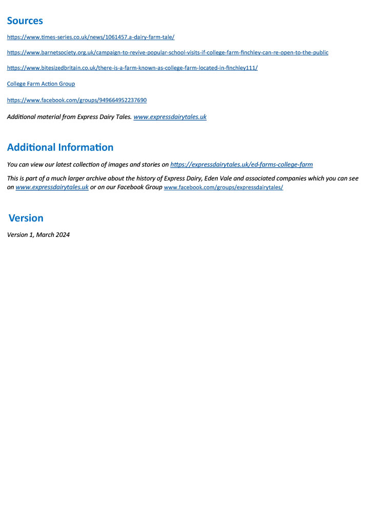 2024 History and Timeline of College Farm (Express Dairy Tales)