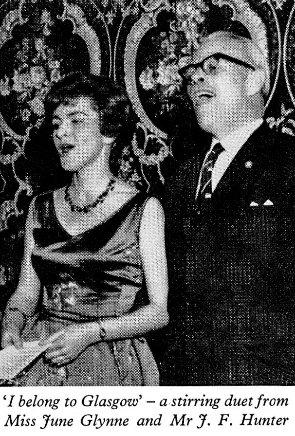 1961 Long Service Dinner at The Tufton Arms, Appleby, Miss June Glynne and Mr J.F. Hunter. (LSA Annual Review)