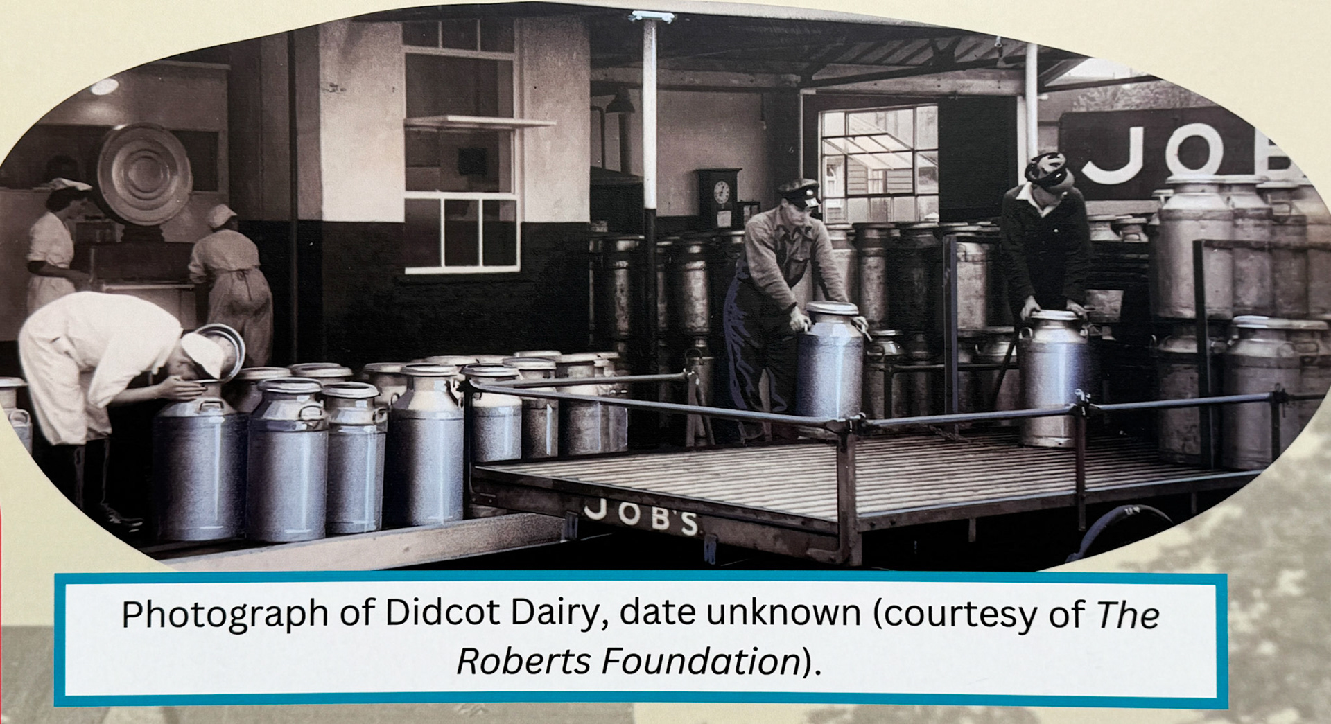 1950's? Churn handling in the early days. (Didcot Dairy Exhibition 2024, Cornerstone Arts Centre)